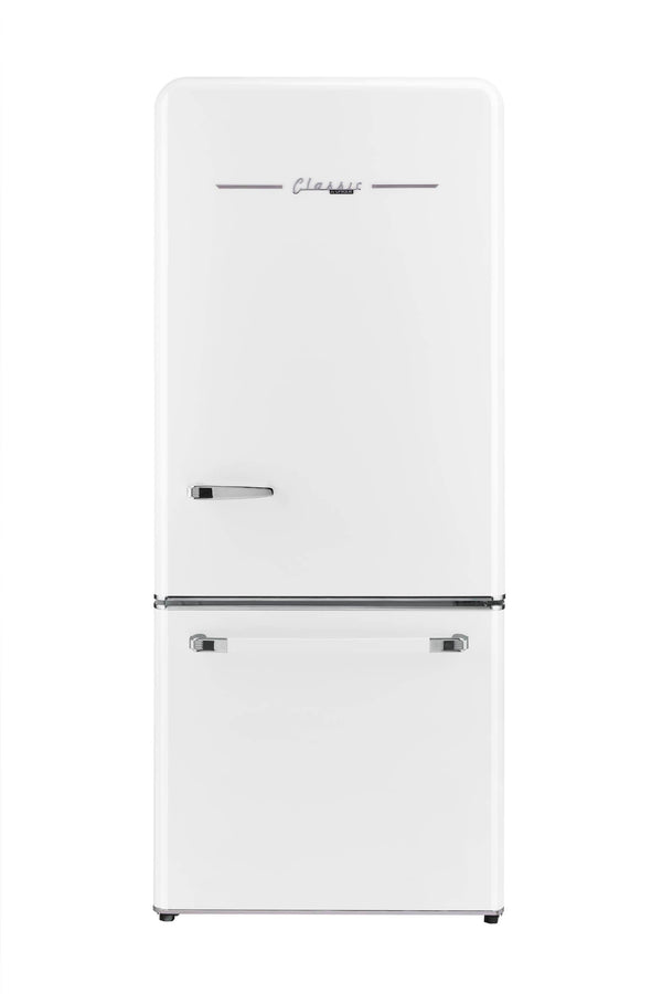 Unique Appliances UGP-510L AC Classic Retro 30 inch Wide 17.7 Cu. ft. Energy Star Certified Bottom Freezer Refrigerator with Wine Rack